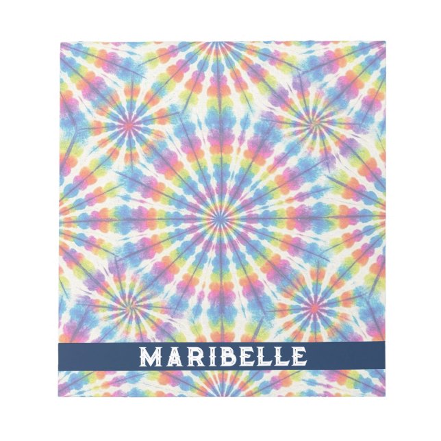 Cuaderno de notas personalizado de arcoíris psicod (Frente)