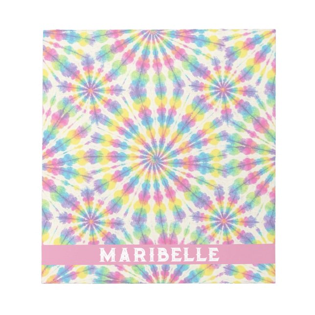 Cuaderno de notas personalizado de arcoíris psicod (Frente)