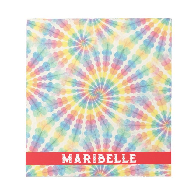 Cuaderno de notas personalizado de arcoíris psicod (Frente)