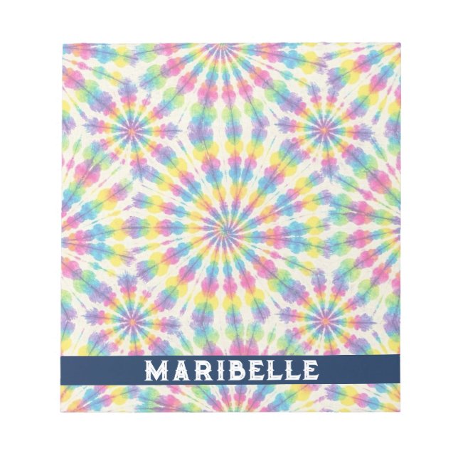 Cuaderno de notas personalizado de arcoíris psicod (Frente)