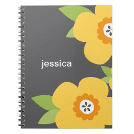 Cuaderno de notas personalizado de florecimiento m