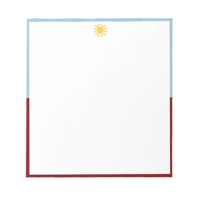 Cuaderno de notas ráfaga de sol azul Borgoña (Frente)