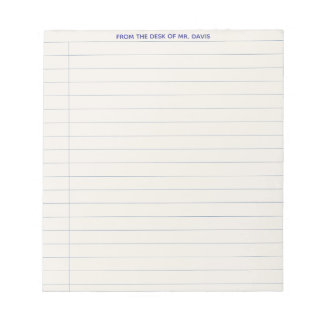 Cuaderno De Notas Rayadas Para Alumnos De Profesor