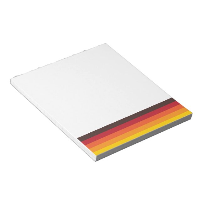 Cuaderno de notas rayas retro geniales de los 70 n (Lado Derecho)