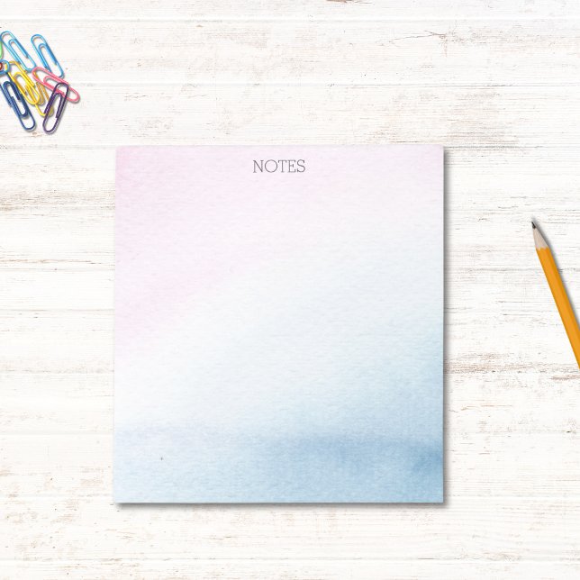Cuaderno de notas rosa azul pastel con acuarela bo (Subido por el creador)