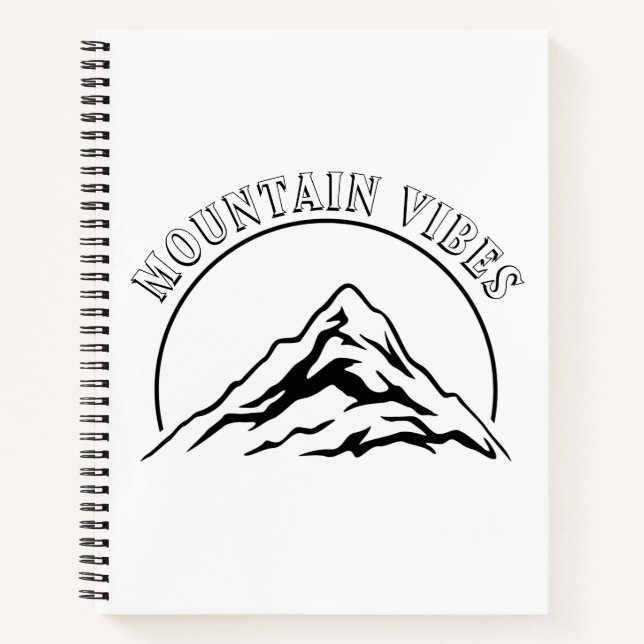 Cuaderno de notas simple negro y blanco limpio (Anverso)
