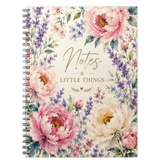 Cuaderno de notas y pequeñas cosas