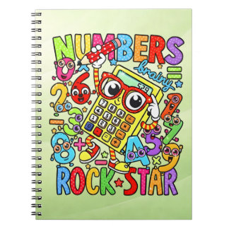 Cuaderno de Números de Estrella de Rock de Matemát
