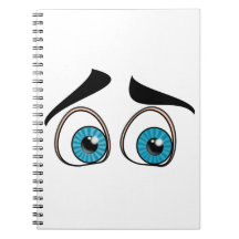 Cuaderno de ojos azules curiosos