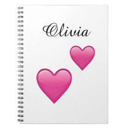 Cuaderno de Olivia con Emojis de Corazones Persona