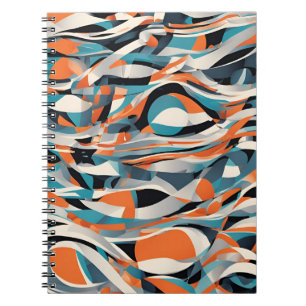 Cuaderno de ondas abstractas - Moderno y dinámico