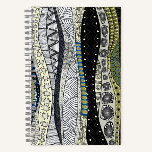 Cuaderno de ondas zen en espiral