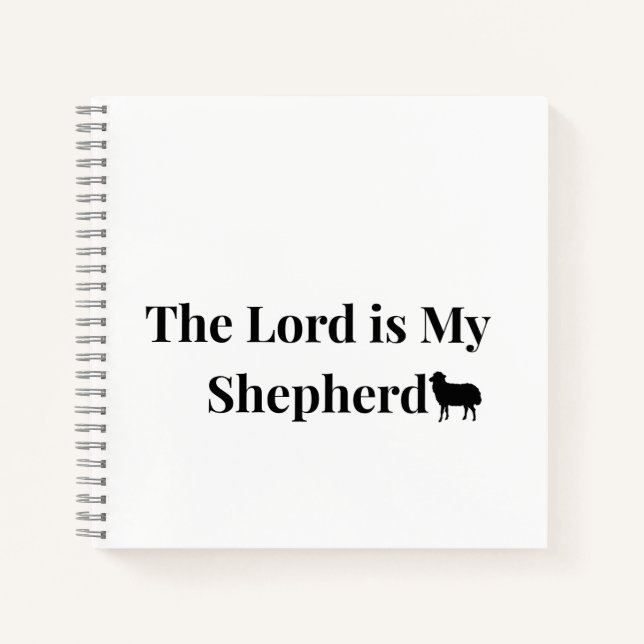 Cuaderno De Oración Cristiano El Señor Es Mi Pasto (Anverso)