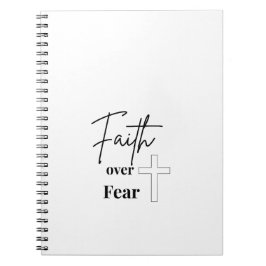 Cuaderno de Oración Cristiano Fe Sobre Miedo