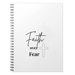 Cuaderno de Oración Cristiano Fe Sobre Miedo