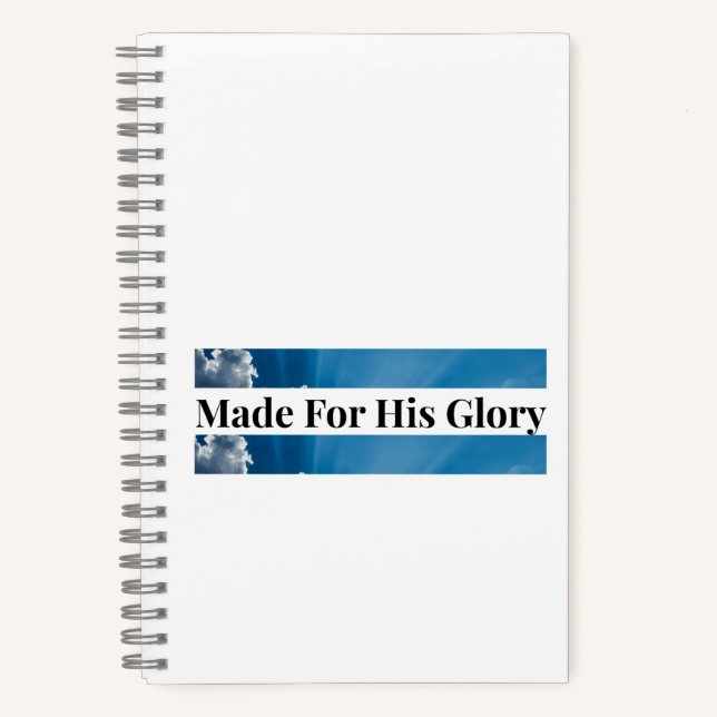 Cuaderno de Oración Cristiano Hecho Para Su Gloria (Anverso)