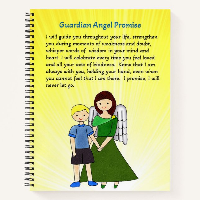 Cuaderno de oraciones de ángel de Guardian (Anverso)