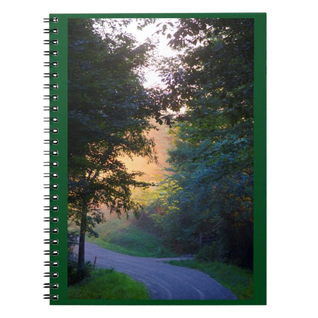 Cuaderno de oro de la foto del paisaje de la (Frente)