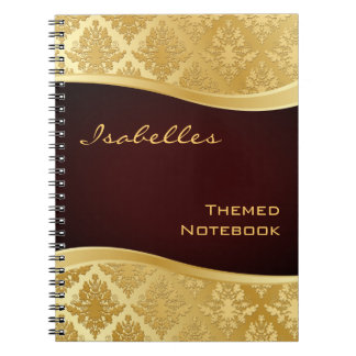 Cuaderno de oro de la onda del damasco