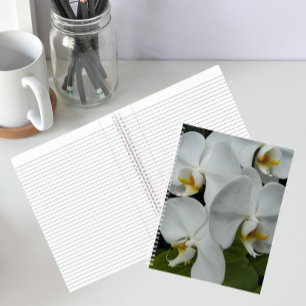 Cuaderno de orquídeas Phalaenopsis blancas florale
