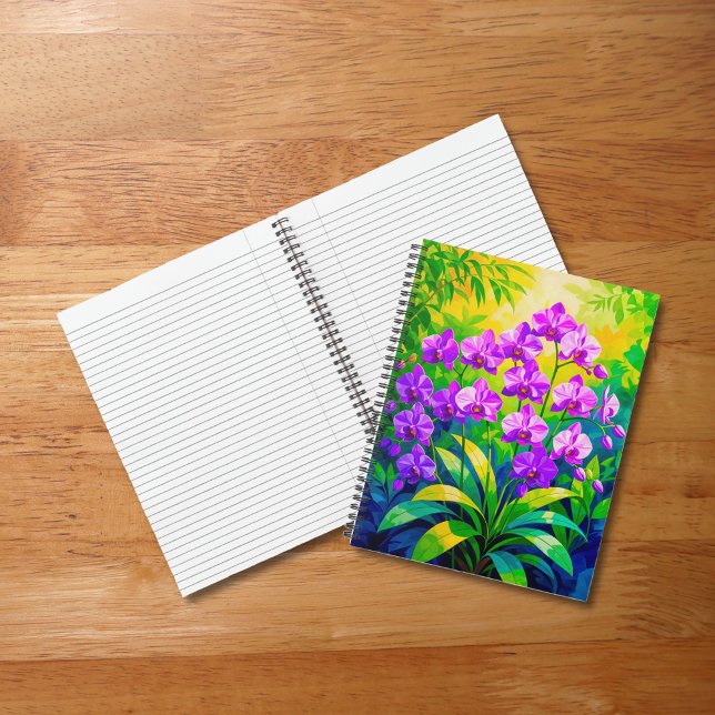 Cuaderno de Orquídeas Purpura (Notebook with purple orchids)
