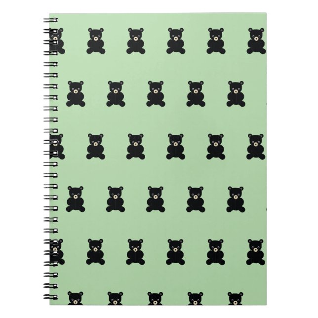 Cuaderno de osito de peluche negro (Frente)