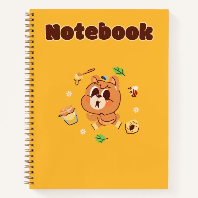 Cuaderno 💛 de oso cortado 🥨 🥞 (Anverso)