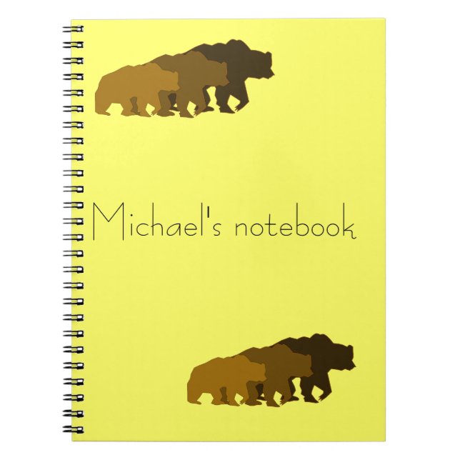 Cuaderno de oso pardo (Frente)