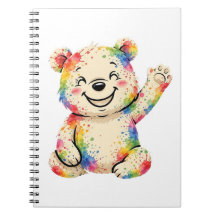 Cuaderno de oso pintado