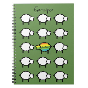 cuaderno de oveja arcoíris ewe-nique gratitud