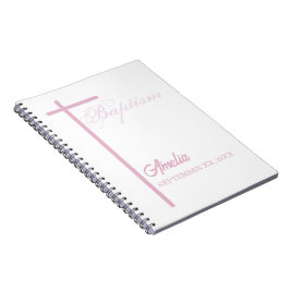 Cuaderno De padrina sobre bautismo Chica personalizado