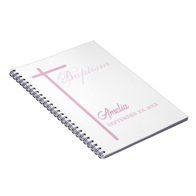 Cuaderno De padrina sobre bautismo Chica personalizado (Lado Derecho)