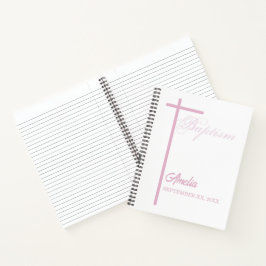 Cuaderno De padrina sobre bautismo Chica personalizado