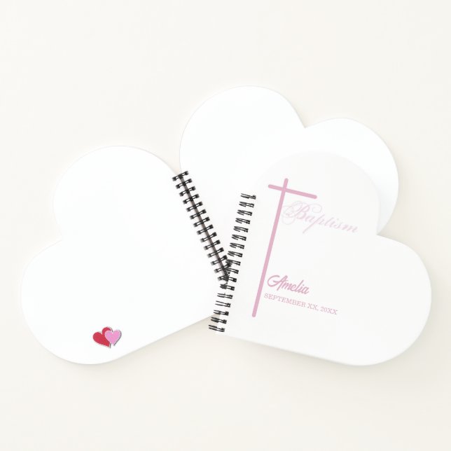 Cuaderno De padrina sobre bautismo Chica personalizado (Interior)