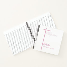 Cuaderno De padrina sobre bautismo Chica personalizado