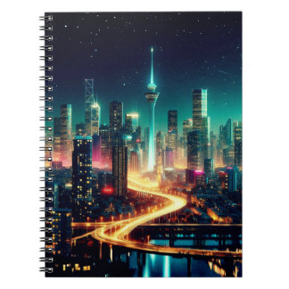 Cuaderno de paisaje urbano nocturno