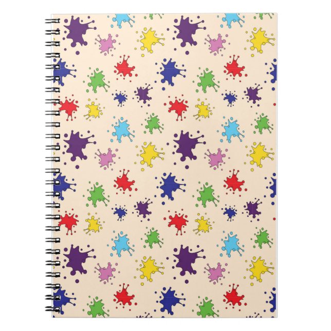 Cuaderno de paleta de artista con salpicaduras de  (Frente)