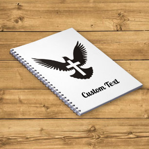 Cuaderno de paloma con cruz