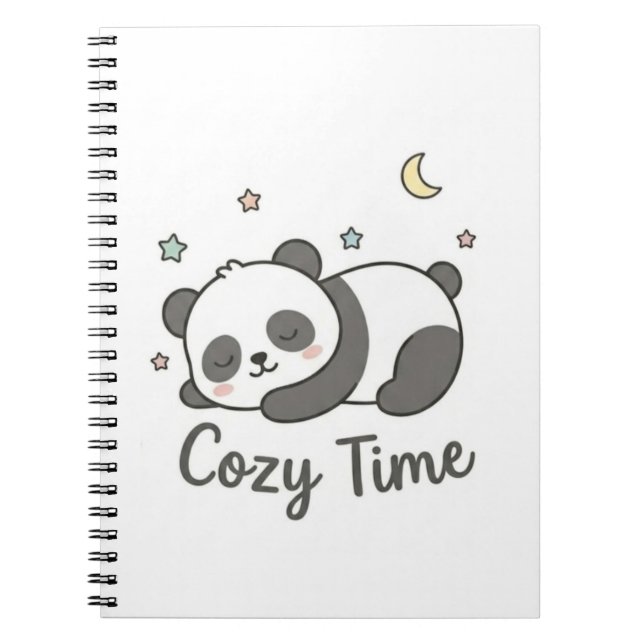 Cuaderno de Panda de Tiempo Acogedor | Diario Kawa (Frente)