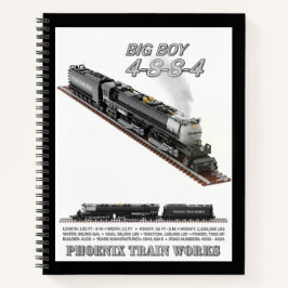 Cuaderno de papel cuadriculado de la locomotora Bi