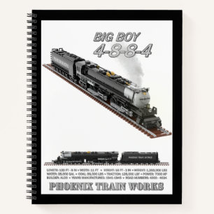 Cuaderno de papel cuadriculado de la locomotora Bi