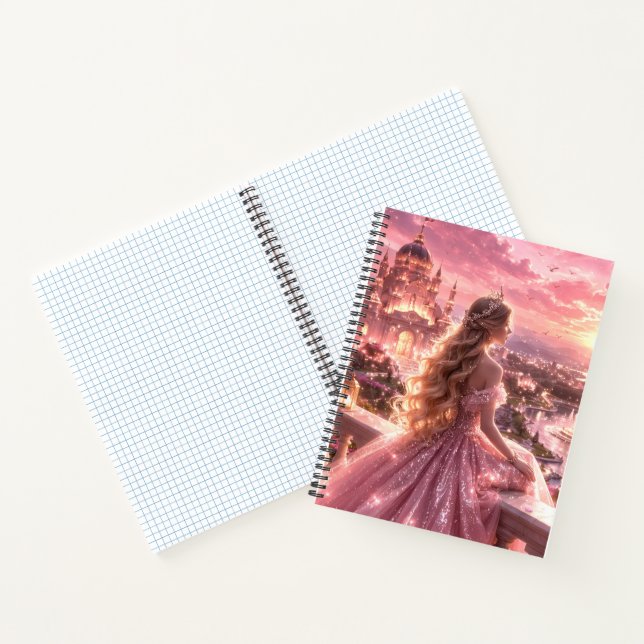 Cuaderno de papel cuadriculado de princesa linda (Interior)