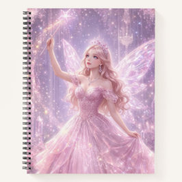 Cuaderno de papel cuadriculado de princesa linda