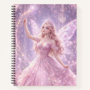 Cuaderno de papel cuadriculado de princesa linda