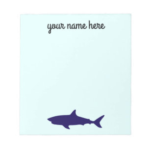 Cuaderno de papelería personalizada de tiburón