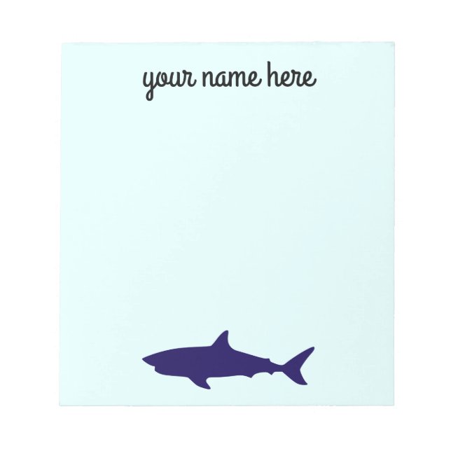 Cuaderno de papelería personalizada de tiburón (Frente)