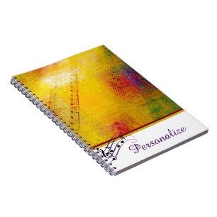 Cuaderno de partituras personalizadas con pintura