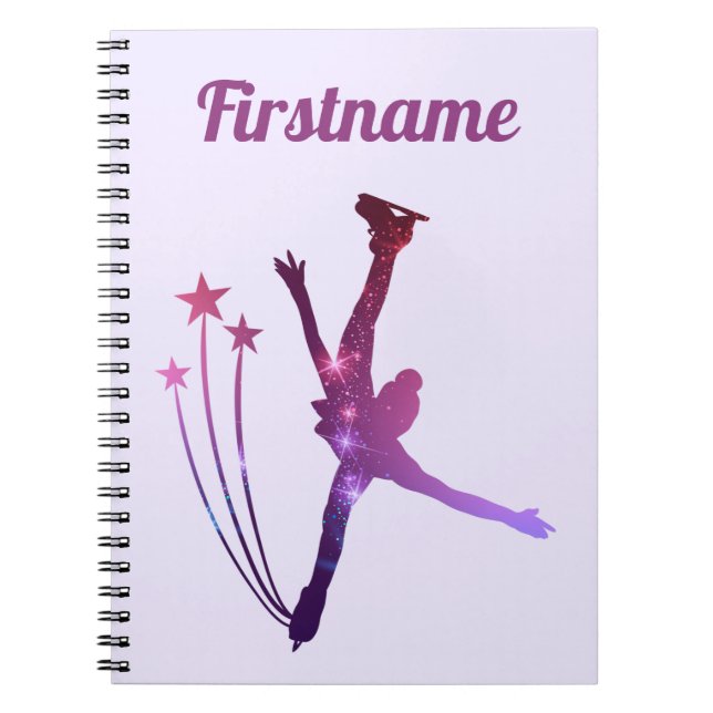 Cuaderno de patinaje artístico - Arabesco púrpura (Frente)