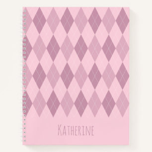 Cuaderno de Patrón Argyle Tonos Rojos
