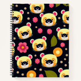 Cuaderno de patrón continuo de panda adorable – 8.